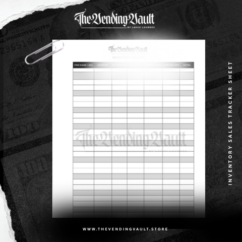 Inventory Sales Tracker Sheet